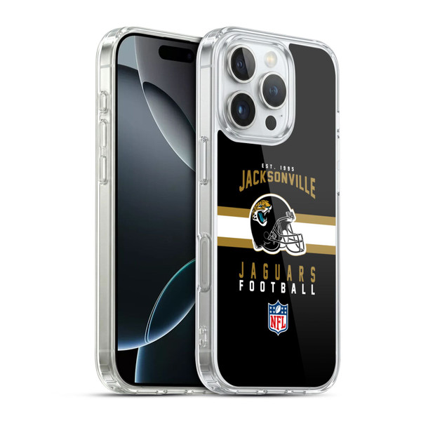 NFL Jacksonville Jaguars Graphics Helmet Typography Soft Gel Case for Apple iPhone 16 Pro & MagSafe