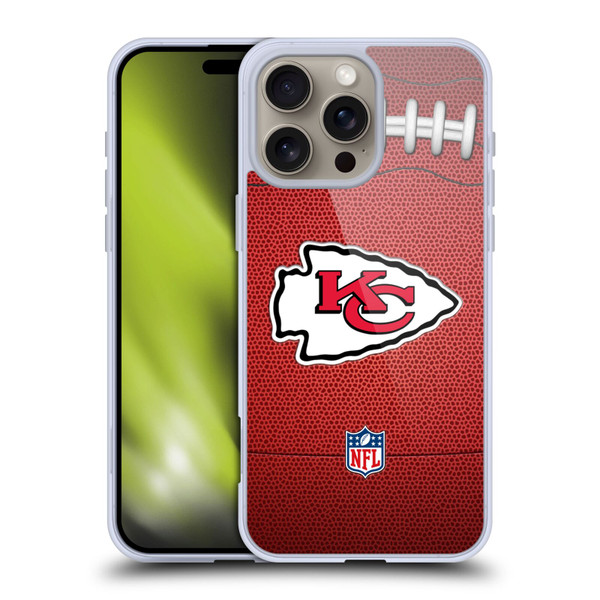 NFL Kansas City Chiefs Graphics Football Soft Gel Case for Apple iPhone 16 Pro Max NFL Kansas City Chiefs Graphics Football Soft Gel Case for Apple iPhone 16 Pro Max