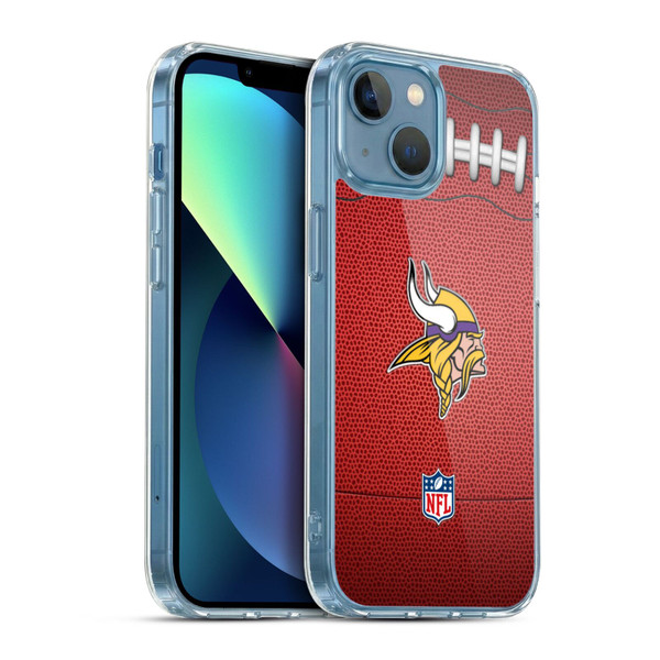 NFL Minnesota Vikings Graphics Football Soft Gel Case for Apple iPhone 13 Mini & MagSafe