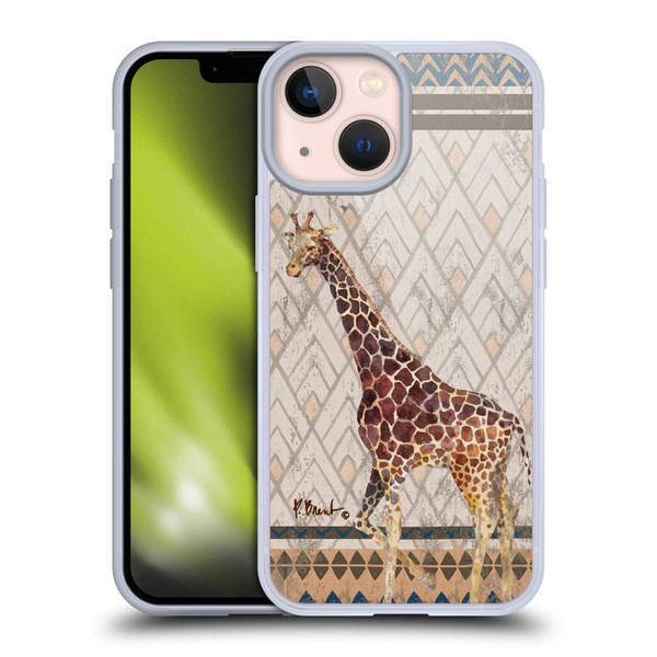 Paul Brent Animals Tribal Giraffe Soft Gel Case for Apple iPhone 13 Mini
