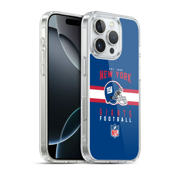 NFL New York Giants Graphics Helmet Typography Soft Gel Case for Apple iPhone 16 Pro & MagSafe