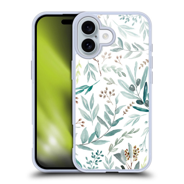 Anis Illustration Bloomers Eucalyptus Soft Gel Case for Apple iPhone 16
