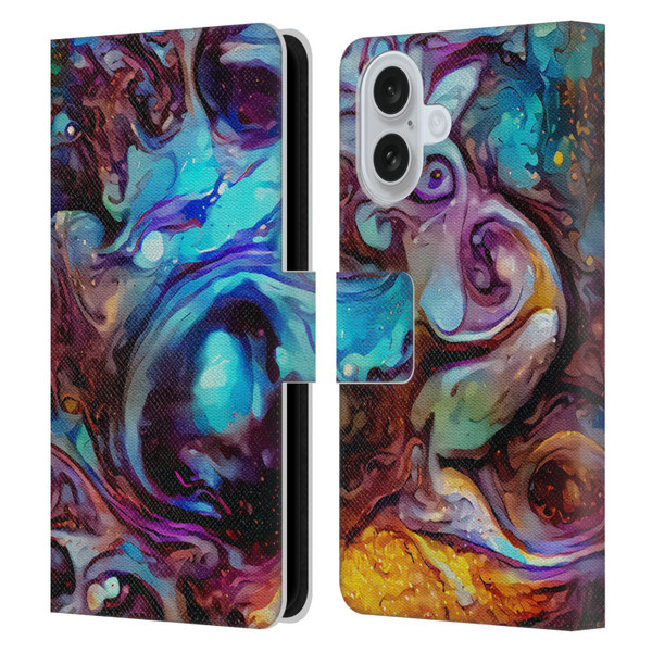 Cosmo18 Jupiter Fantasy Indigo Leather Book Wallet Case Cover For Apple iPhone 16