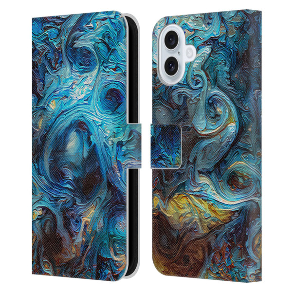 Cosmo18 Jupiter Fantasy Blue Leather Book Wallet Case Cover For Apple iPhone 16 Plus