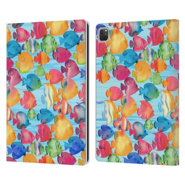 Paul Brent Coastal Tropical Fish School Leather Book Wallet Case Cover For Apple iPad Pro 13 M4 2024