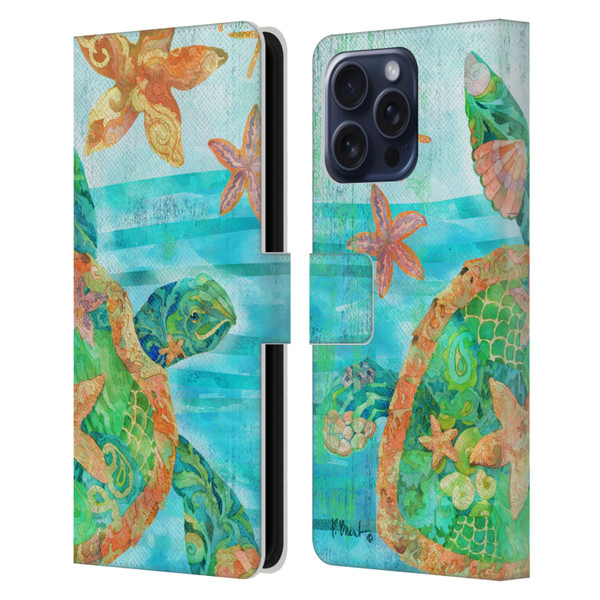 Paul Brent Coastal Nassau Turtle Leather Book Wallet Case Cover For Apple iPhone 16 Pro Max