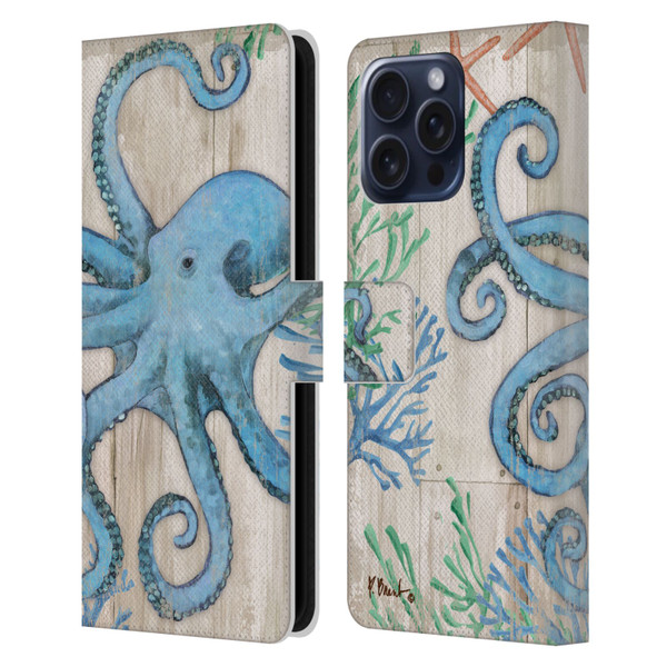 Paul Brent Coastal Sealife Leather Book Wallet Case Cover For Apple iPhone 16 Pro Max