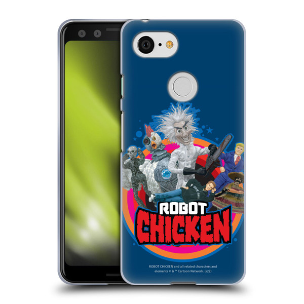 Robot Chicken Graphics Characters Soft Gel Case for Google Pixel 3