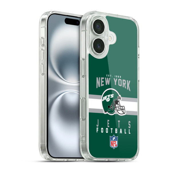 NFL New York Jets Graphics Helmet Typography Soft Gel Case for Apple iPhone 16 & MagSafe