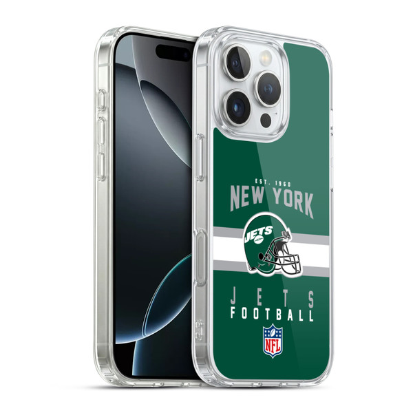 NFL New York Jets Graphics Helmet Typography Soft Gel Case for Apple iPhone 16 Pro & MagSafe