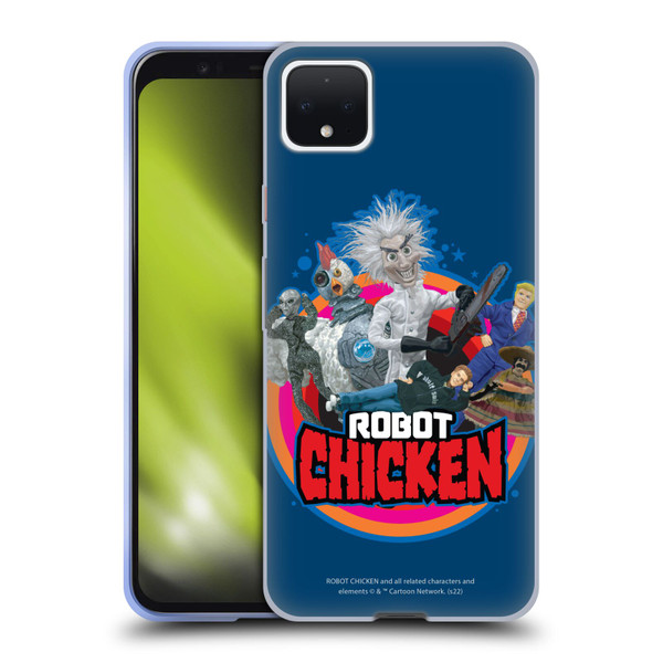 Robot Chicken Graphics Characters Soft Gel Case for Google Pixel 4 XL