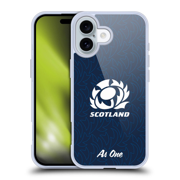 Scotland Rugby Graphics Pattern Soft Gel Case for Apple iPhone 16
