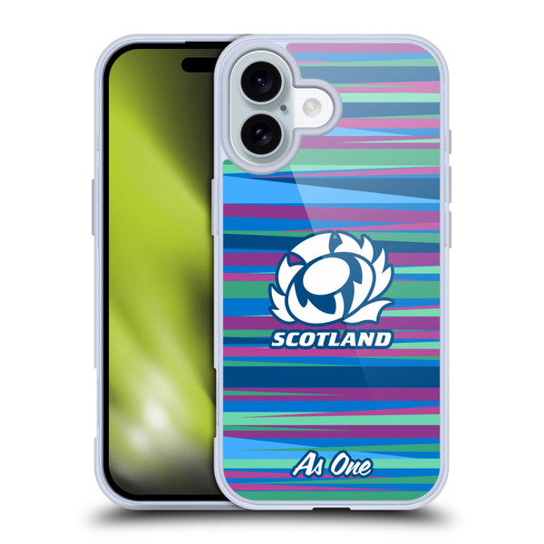 Scotland Rugby Graphics Training Pattern Soft Gel Case for Apple iPhone 16