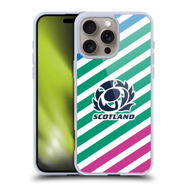 Scotland Rugby Graphics Lines Soft Gel Case for Apple iPhone 16 Pro Max