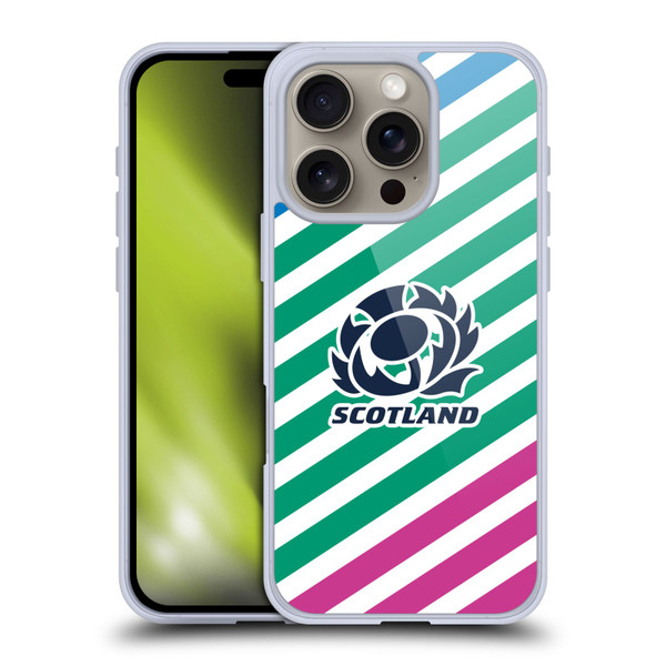 Scotland Rugby Graphics Lines Soft Gel Case for Apple iPhone 16 Pro