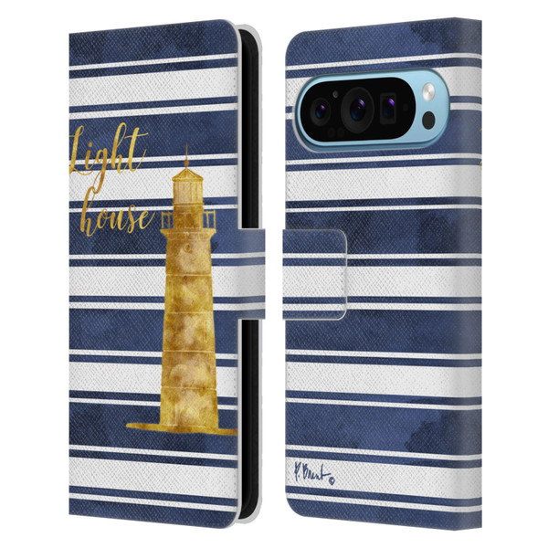 Paul Brent Nautical Lighthouse Leather Book Wallet Case Cover For Google Pixel 9 / Pixel 9 Pro