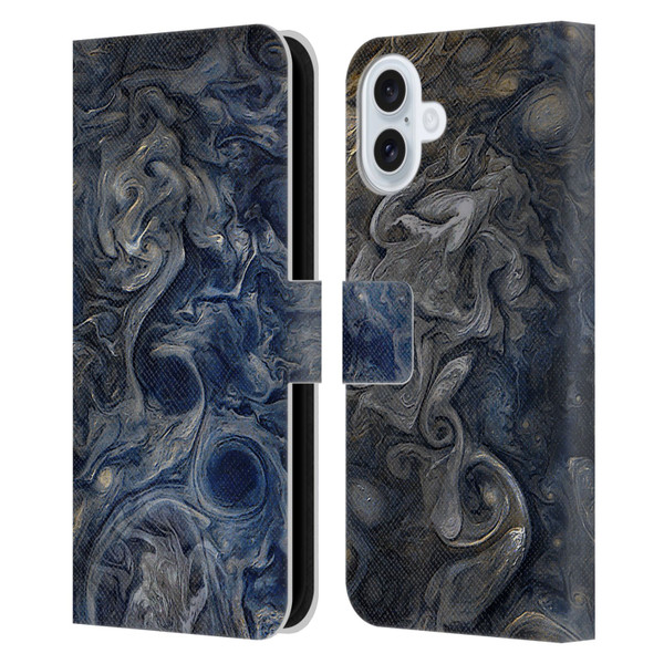 Cosmo18 Space 2 Blues Leather Book Wallet Case Cover For Apple iPhone 16 Plus