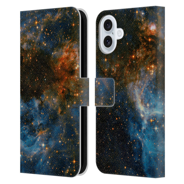 Cosmo18 Space 2 Galaxy Leather Book Wallet Case Cover For Apple iPhone 16 Plus