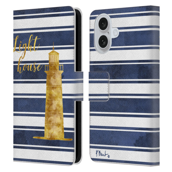 Paul Brent Nautical Lighthouse Leather Book Wallet Case Cover For Apple iPhone 16