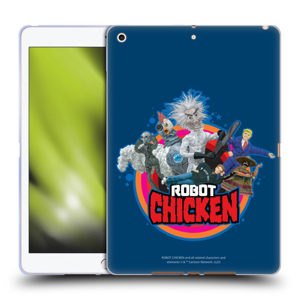 Robot Chicken Graphics Characters Soft Gel Case for Apple iPad 10.2 2019/2020/2021