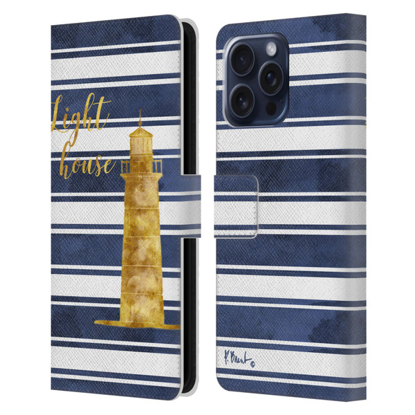 Paul Brent Nautical Lighthouse Leather Book Wallet Case Cover For Apple iPhone 16 Pro Max
