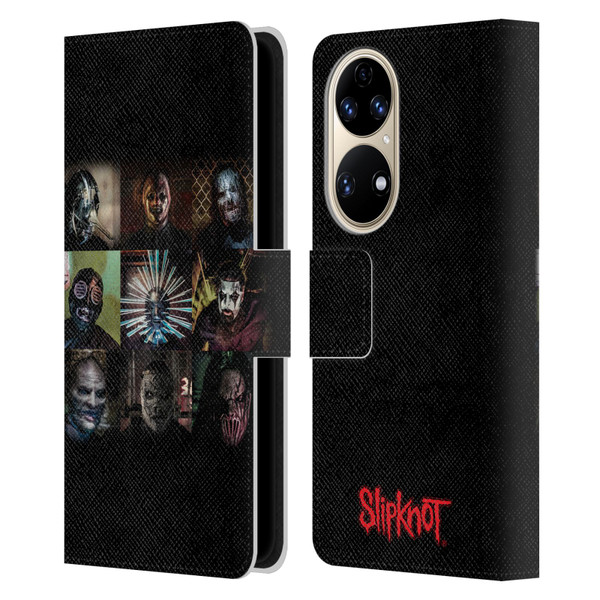 Slipknot Key Art Blocks Leather Book Wallet Case Cover For Huawei P50