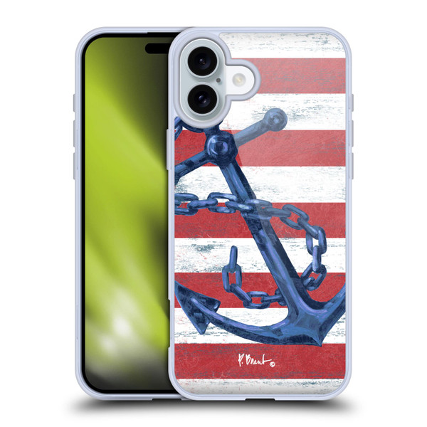 Paul Brent Nautical Westerly Anchor Soft Gel Case for Apple iPhone 16 Plus