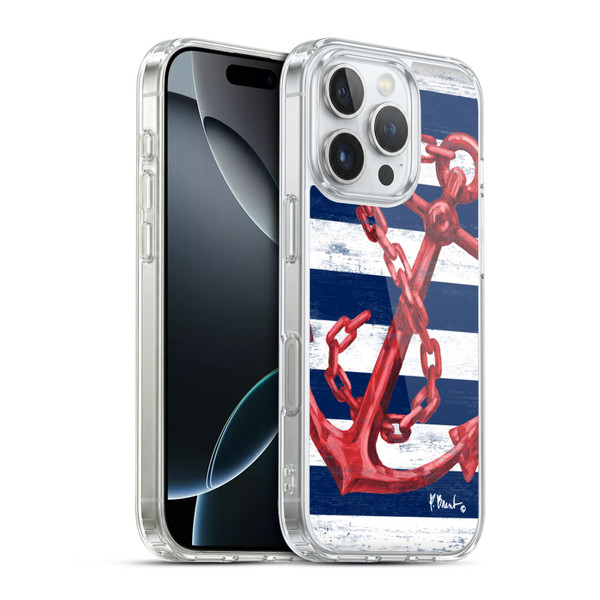 Paul Brent Nautical Westerly Anchor Red Soft Gel Case for Apple iPhone 16 Pro & MagSafe