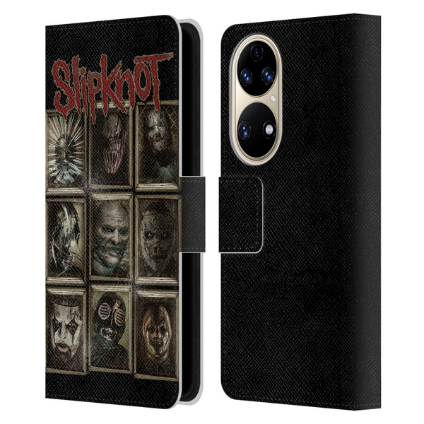 Slipknot Key Art Covered Faces Leather Book Wallet Case Cover For Huawei P50
