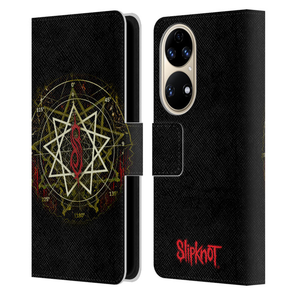 Slipknot Key Art Waves Leather Book Wallet Case Cover For Huawei P50