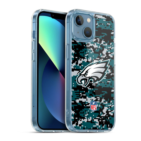 NFL Philadelphia Eagles Graphics Digital Camouflage Soft Gel Case for Apple iPhone 13 Mini & MagSafe