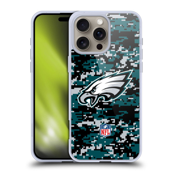 NFL Philadelphia Eagles Graphics Digital Camouflage Soft Gel Case for Apple iPhone 16 Pro Max