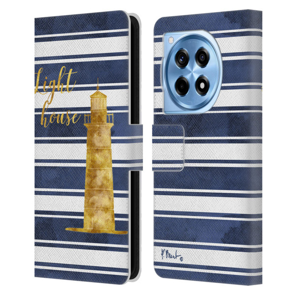 Paul Brent Nautical Lighthouse Leather Book Wallet Case Cover For OnePlus 12R