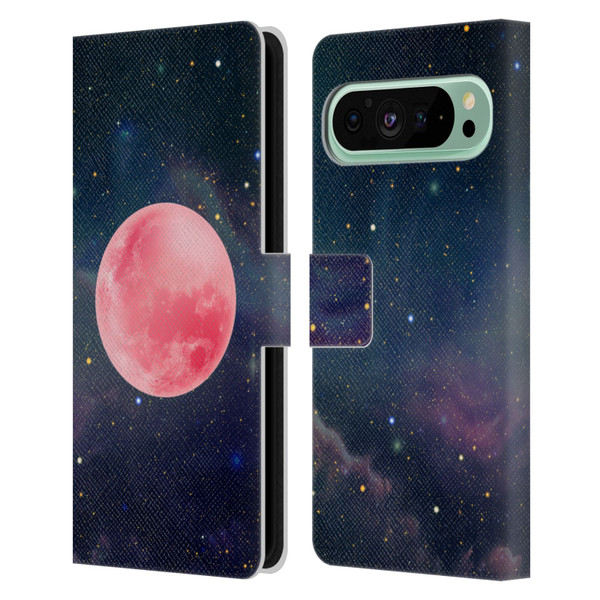 Cosmo18 Space Pink Moon Leather Book Wallet Case Cover For Google Pixel 9 Pro XL