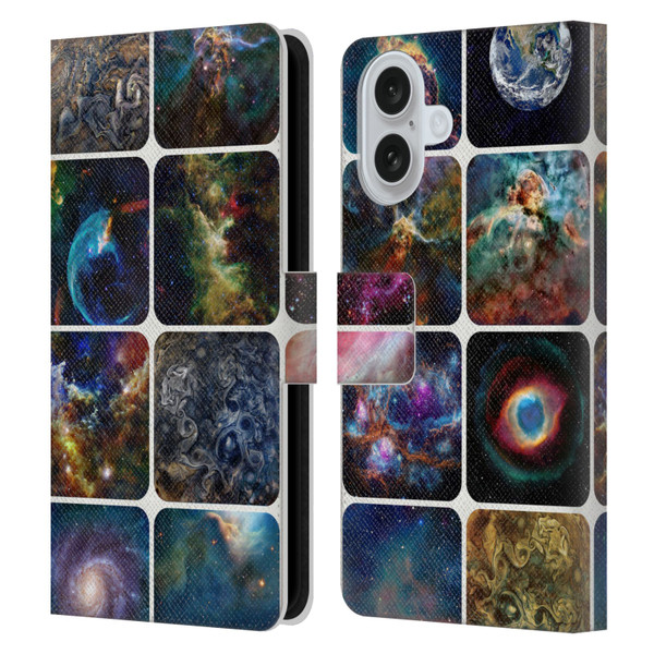 Cosmo18 Space The Amazing Universe Leather Book Wallet Case Cover For Apple iPhone 16