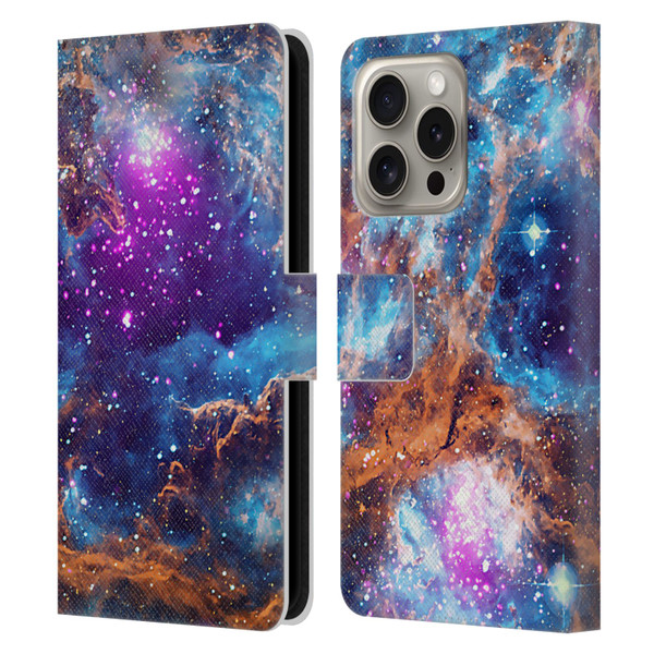Cosmo18 Space Lobster Nebula Leather Book Wallet Case Cover For Apple iPhone 16 Pro
