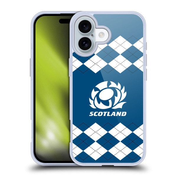 Scotland Rugby Logo 2 Argyle Soft Gel Case for Apple iPhone 16