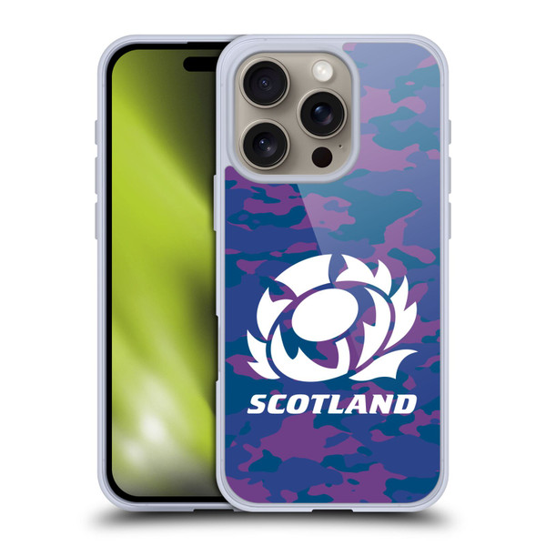 Scotland Rugby Logo 2 Camouflage Soft Gel Case for Apple iPhone 16 Pro