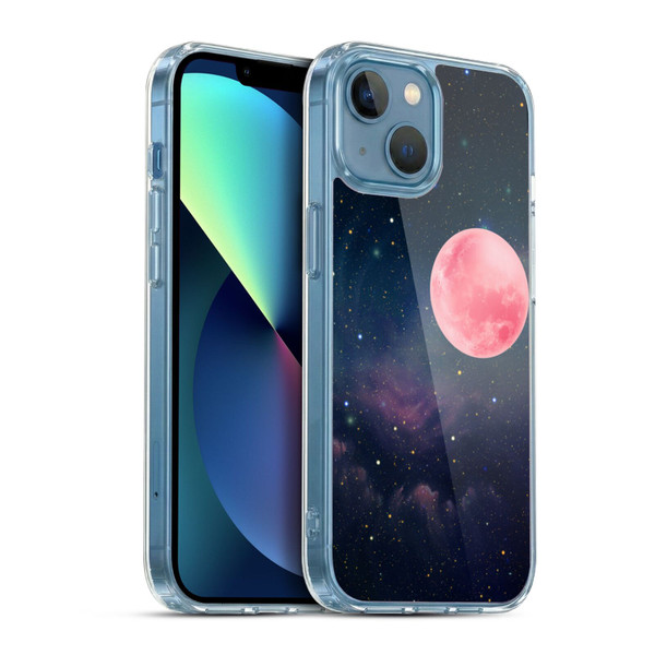 Cosmo18 Space Pink Moon Soft Gel Case for Apple iPhone 13 Mini & MagSafe