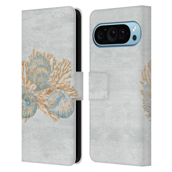 Paul Brent Sea Creatures Shells Leather Book Wallet Case Cover For Google Pixel 9 / Pixel 9 Pro