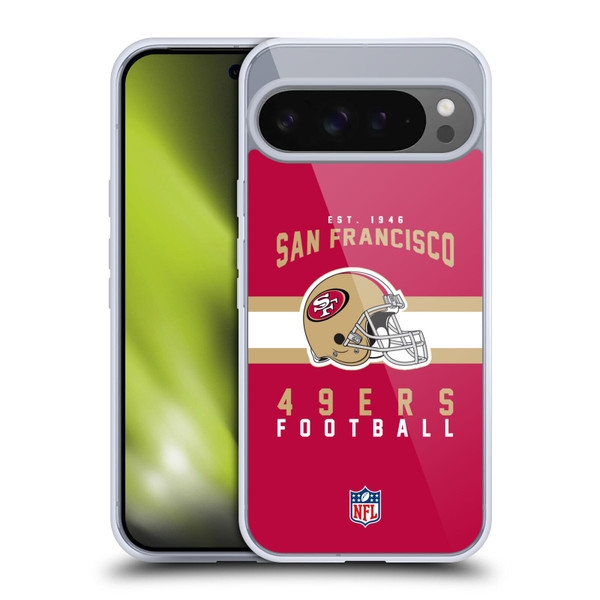 NFL San Francisco 49ers Graphics Helmet Typography Soft Gel Case for Google Pixel 9 Pro XL