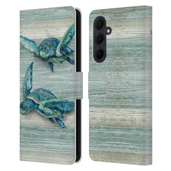 Paul Brent Sea Creatures Turtle Leather Book Wallet Case Cover For Samsung Galaxy A35 5G