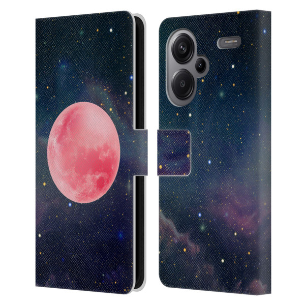 Cosmo18 Space Pink Moon Leather Book Wallet Case Cover For Xiaomi Redmi Note 13 Pro Plus 5G