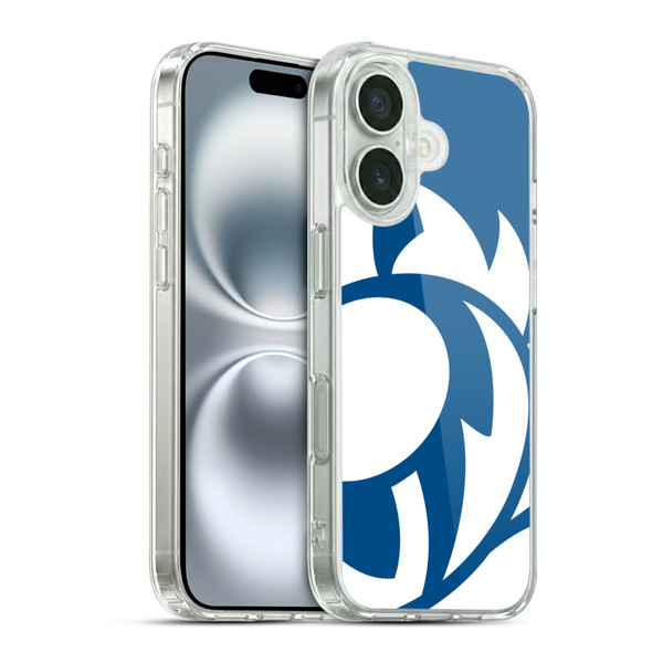 Scotland Rugby Oversized Thistle Saltire Blue Soft Gel Case for Apple iPhone 16 & MagSafe