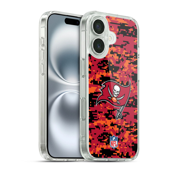 NFL Tampa Bay Buccaneers Graphics Digital Camouflage Soft Gel Case for Apple iPhone 16 & MagSafe