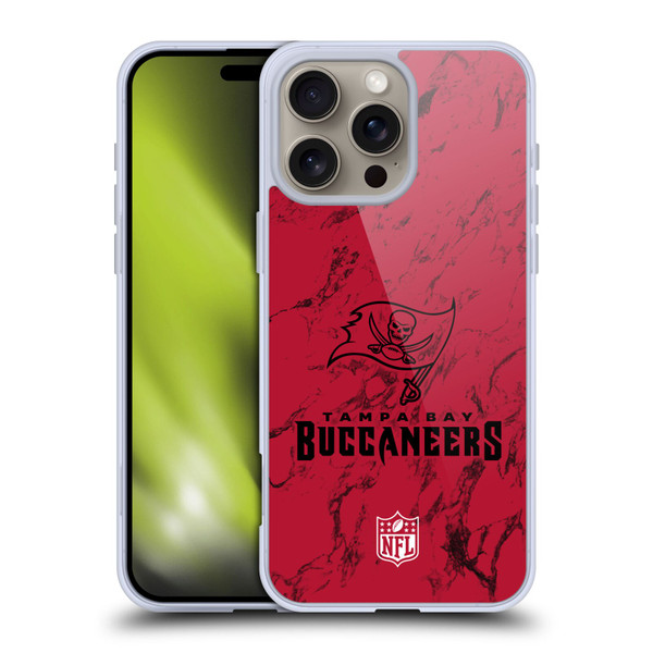 NFL Tampa Bay Buccaneers Graphics Coloured Marble Soft Gel Case for Apple iPhone 16 Pro Max