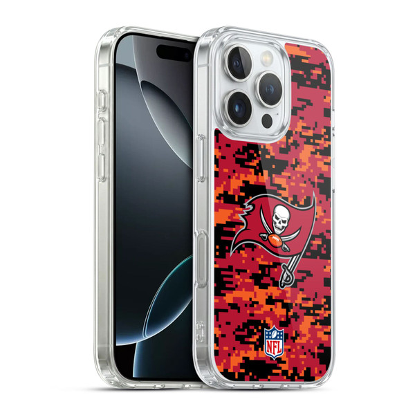 NFL Tampa Bay Buccaneers Graphics Digital Camouflage Soft Gel Case for Apple iPhone 16 Pro & MagSafe