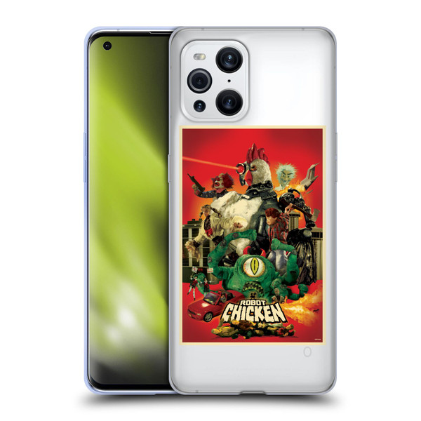 Robot Chicken Graphics Poster Soft Gel Case for OPPO Find X3 / Pro