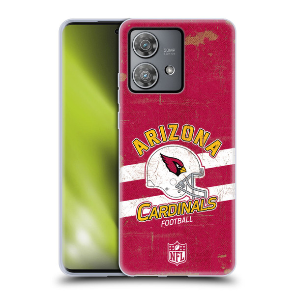 NFL Arizona Cardinals Logo Art Helmet Distressed Soft Gel Case for Motorola Edge 40 Neo 5G