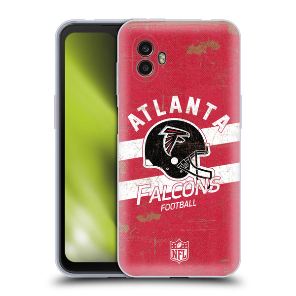 NFL Atlanta Falcons Logo Art Helmet Distressed Soft Gel Case for Samsung Galaxy Xcover6 Pro/Pro2
